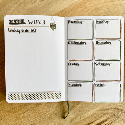 Weekly spreads for your bullet journal