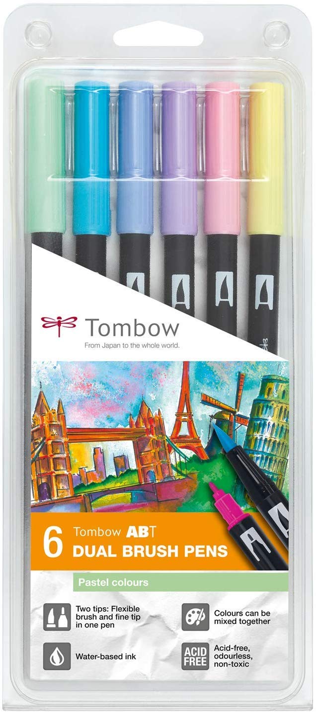 Tombow Abt Dual Brush Pen Candy Colours | Set of 6